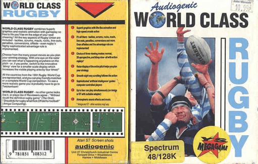 World Class Rugby box art for ZX Spectrum